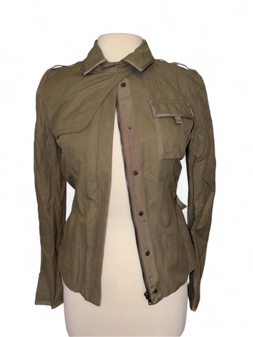 Elie Tahari vintage military-inspired utility jacket size small